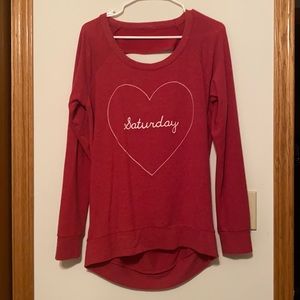 red saturday sweat shirt